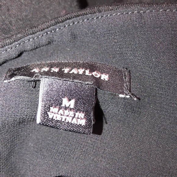 Ann Taylor size medium black tiered dressy top - Picture 5 of 5